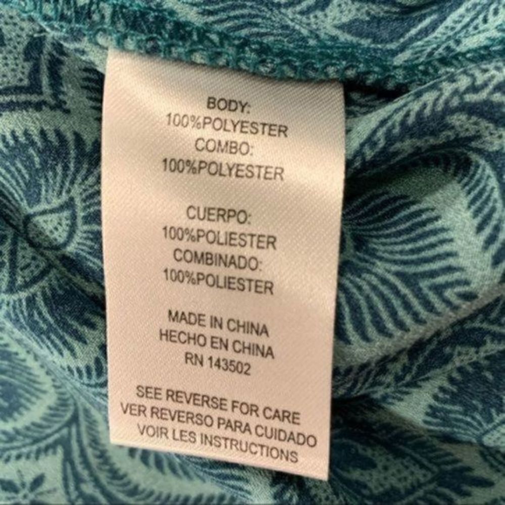 NWT Finn & Grace Green & Blue crewneck shirt small - Picture 9 of 9